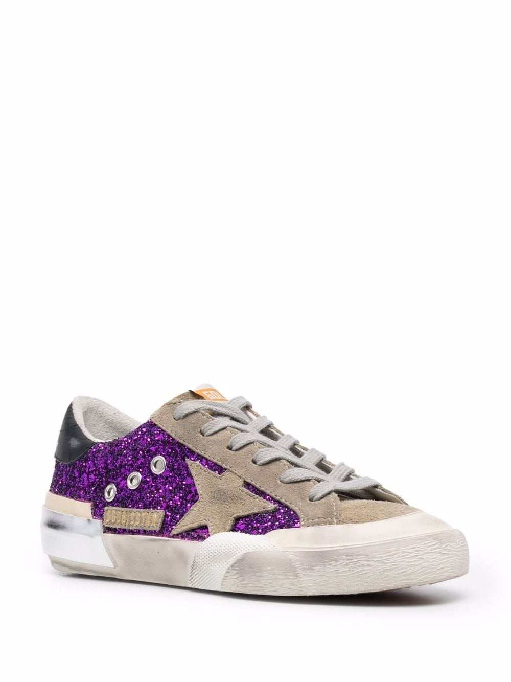 Golden goose purple cheap glitter star